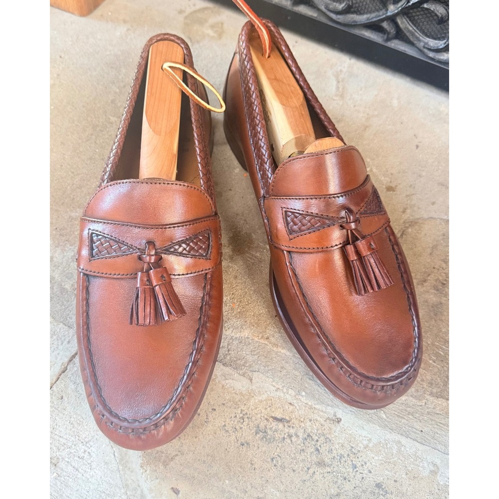 Allen Edmonds Maxfield Tassel Loafers Brown Leather Men's 10 D